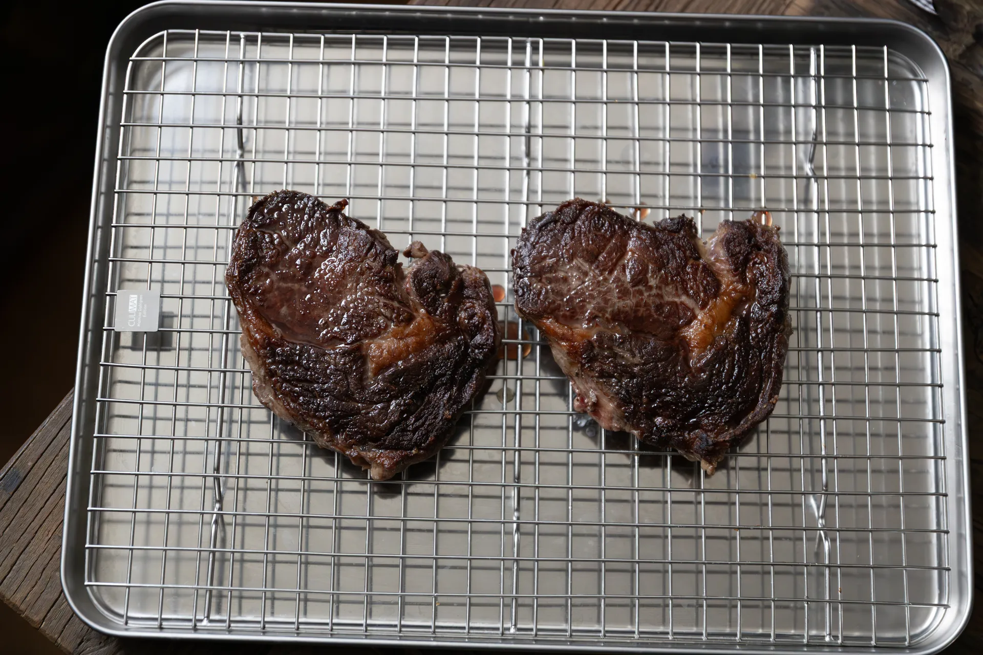 Culimat-ruokalevy jäähdytysritilällä, Ruostumaton teräs, 40,5×30,5 cm Culimat