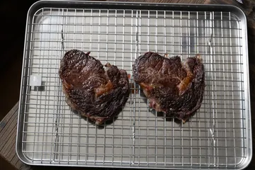 Culimat-ruokalevy jäähdytysritilällä - Ruostumaton teräs, 40,5×30,5 cm - Culimat