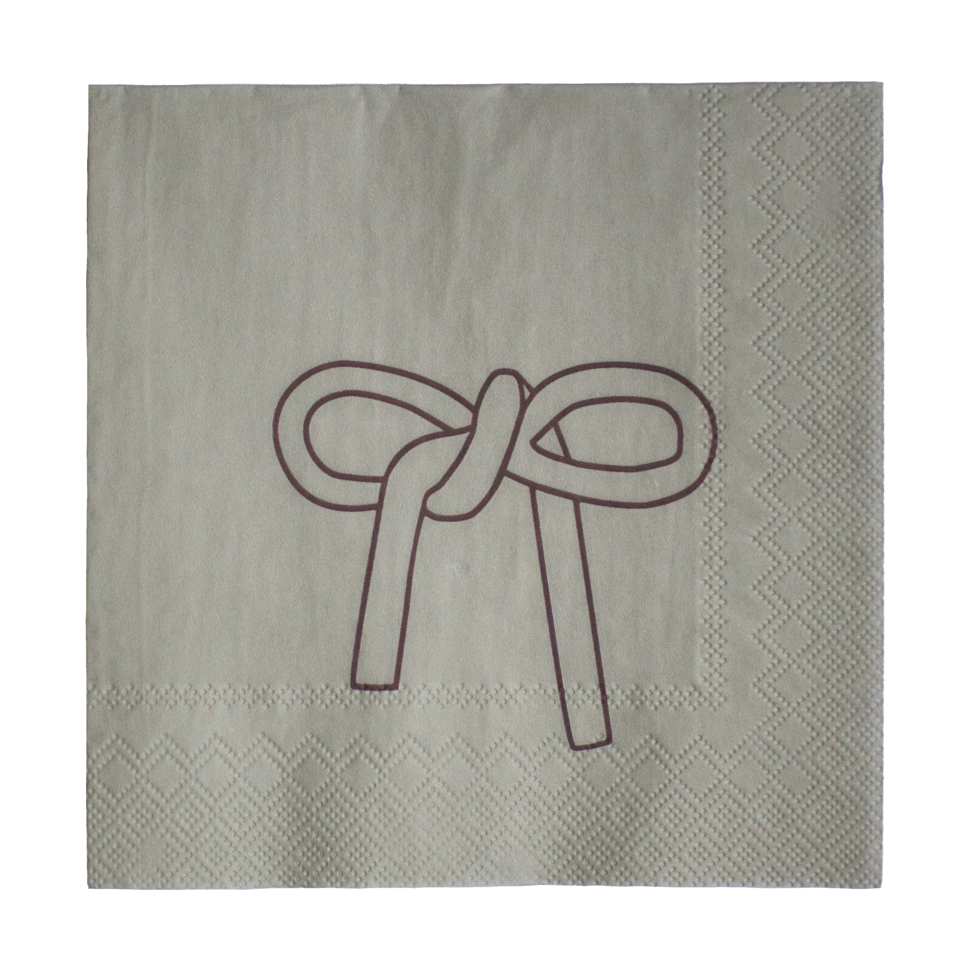 Bow paperinen lautasliina 33x33 cm. 20-pakkaus, Beige DBKD
