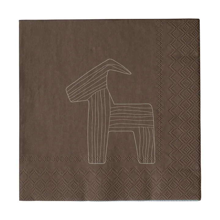 Bruse paperiservetti 33x33 cm 20-pack - Ruskea - DBKD