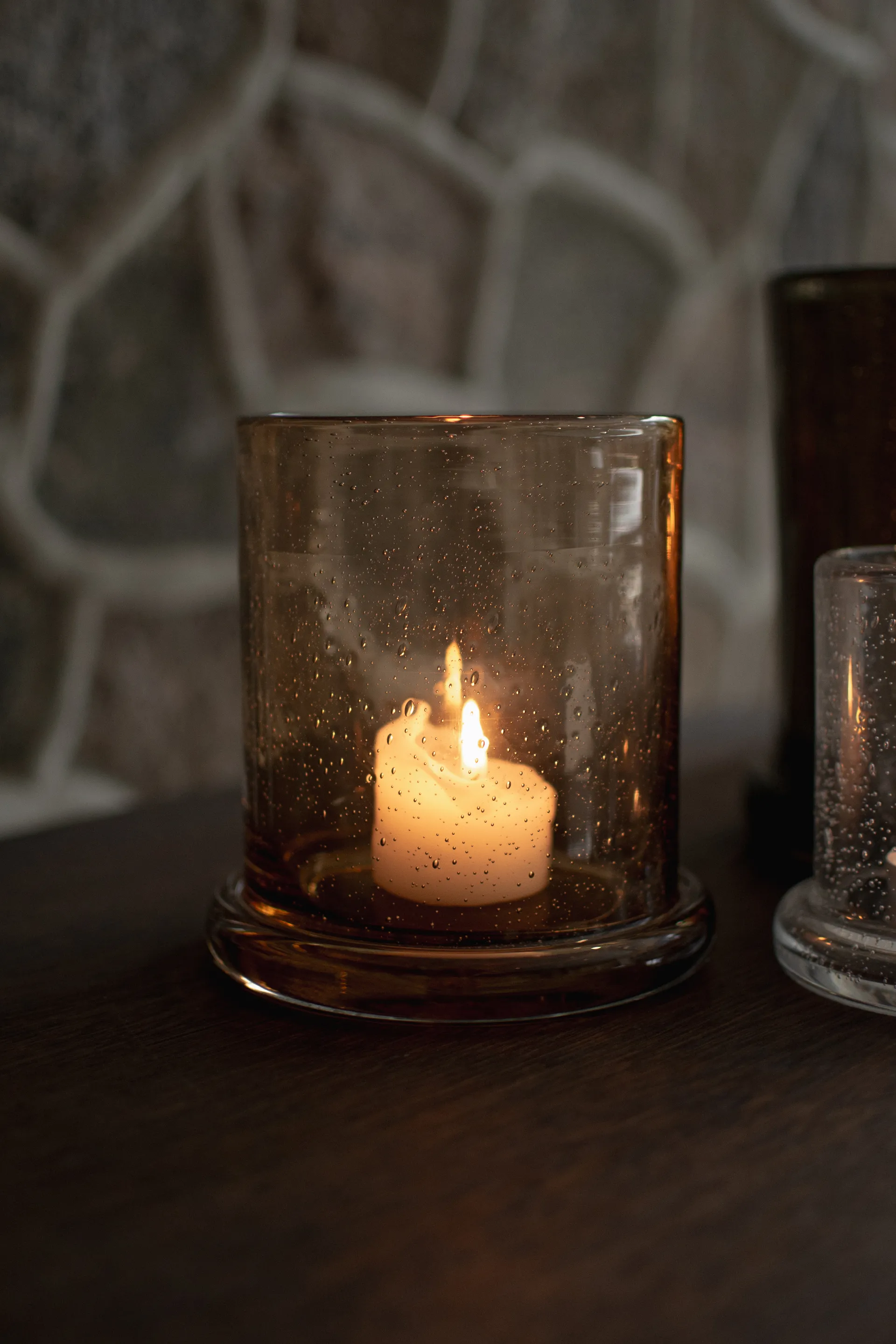 Bubble kynttilälyhty Ø14 cm, Rust DBKD