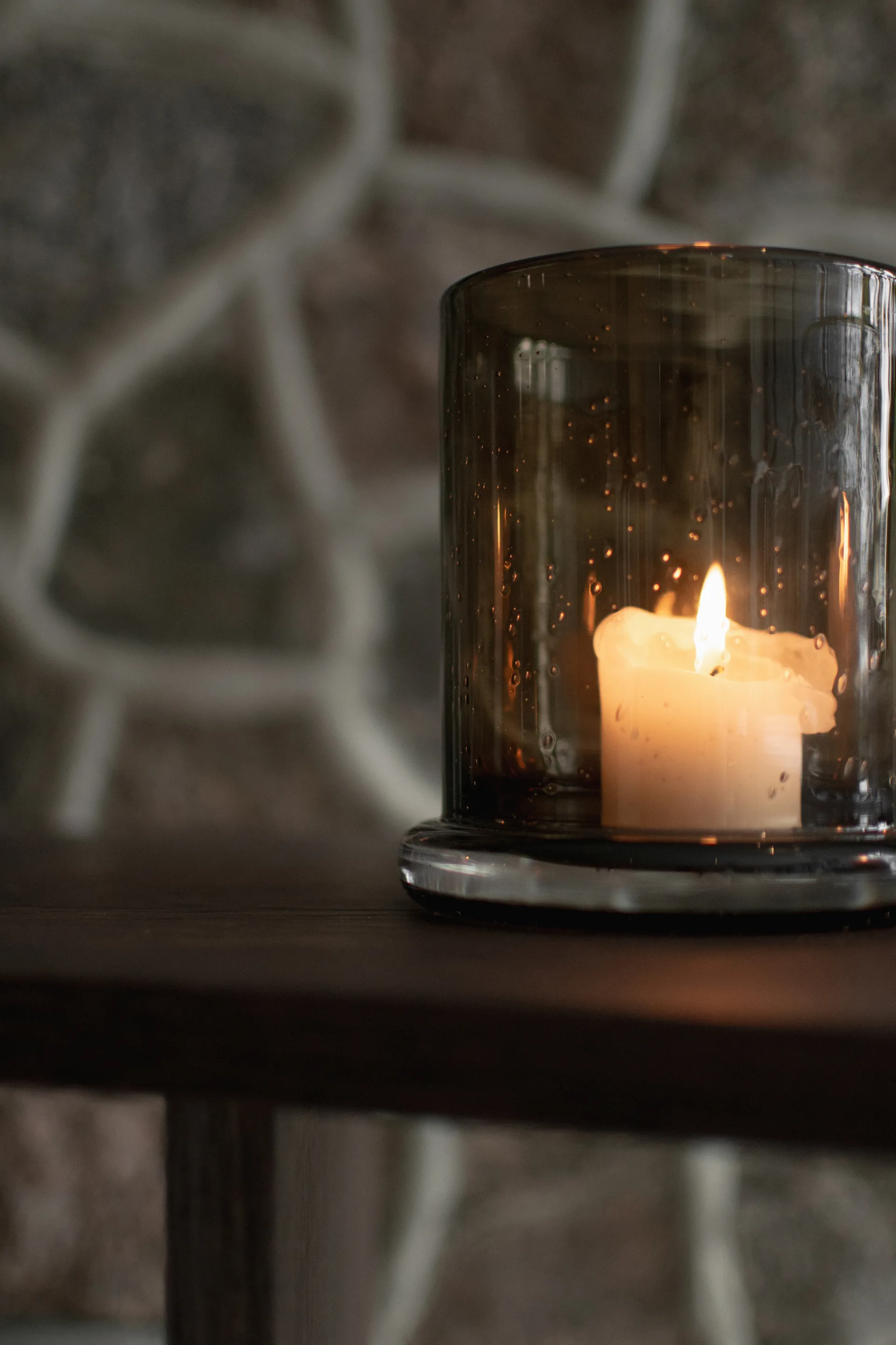 Bubble kynttilälyhty Ø20 cm, Brown DBKD