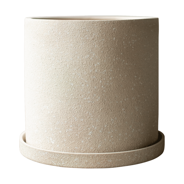 Grow ruukku Ø30 cm aluslautasella - Creme structure - DBKD