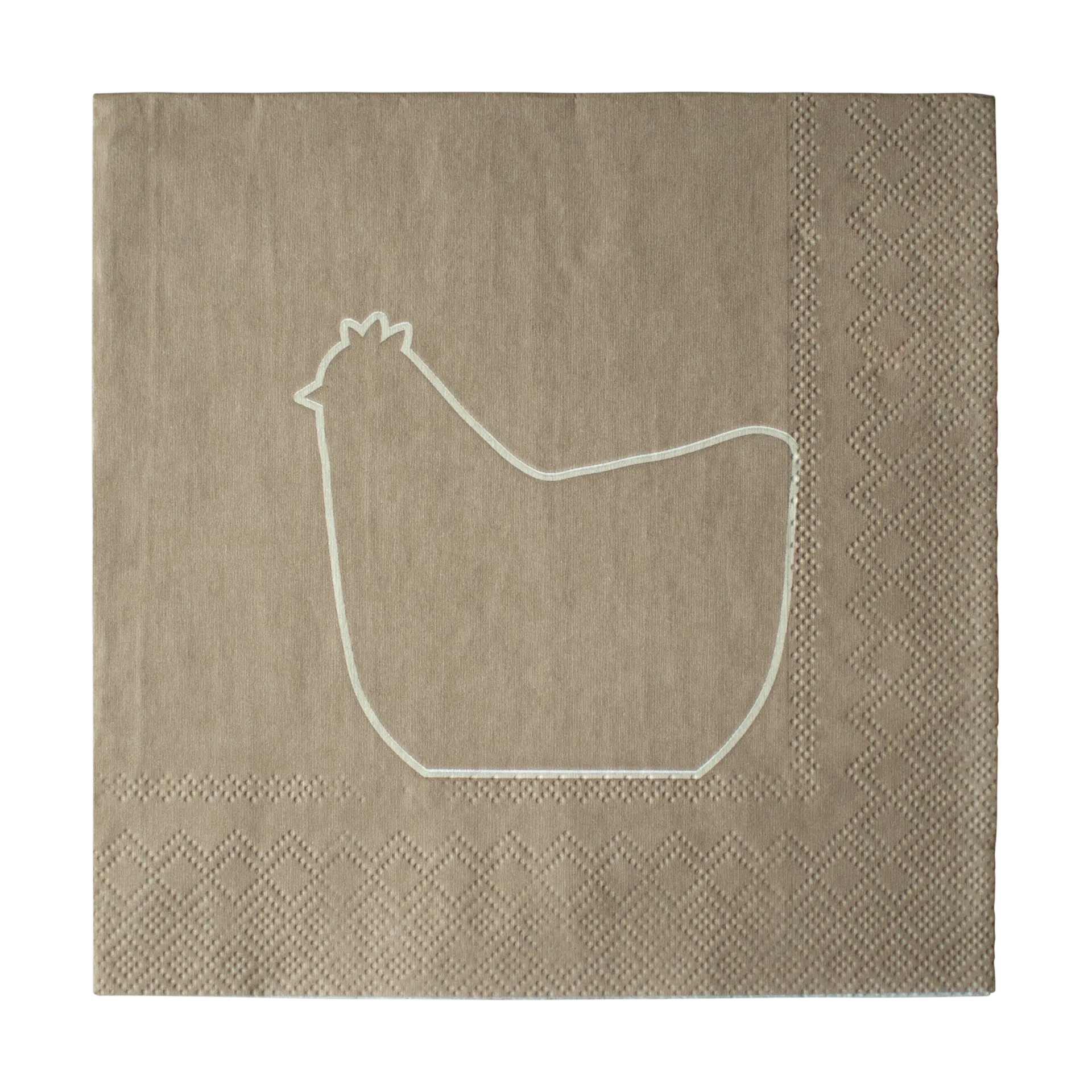 Happy hen paperiservetti 33x33 cm 20-pakkaus, Ruskea DBKD