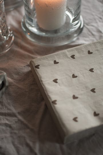 Heart paperinen lautasliina 33x33 cm 20-pack - Ruskea-beige - DBKD