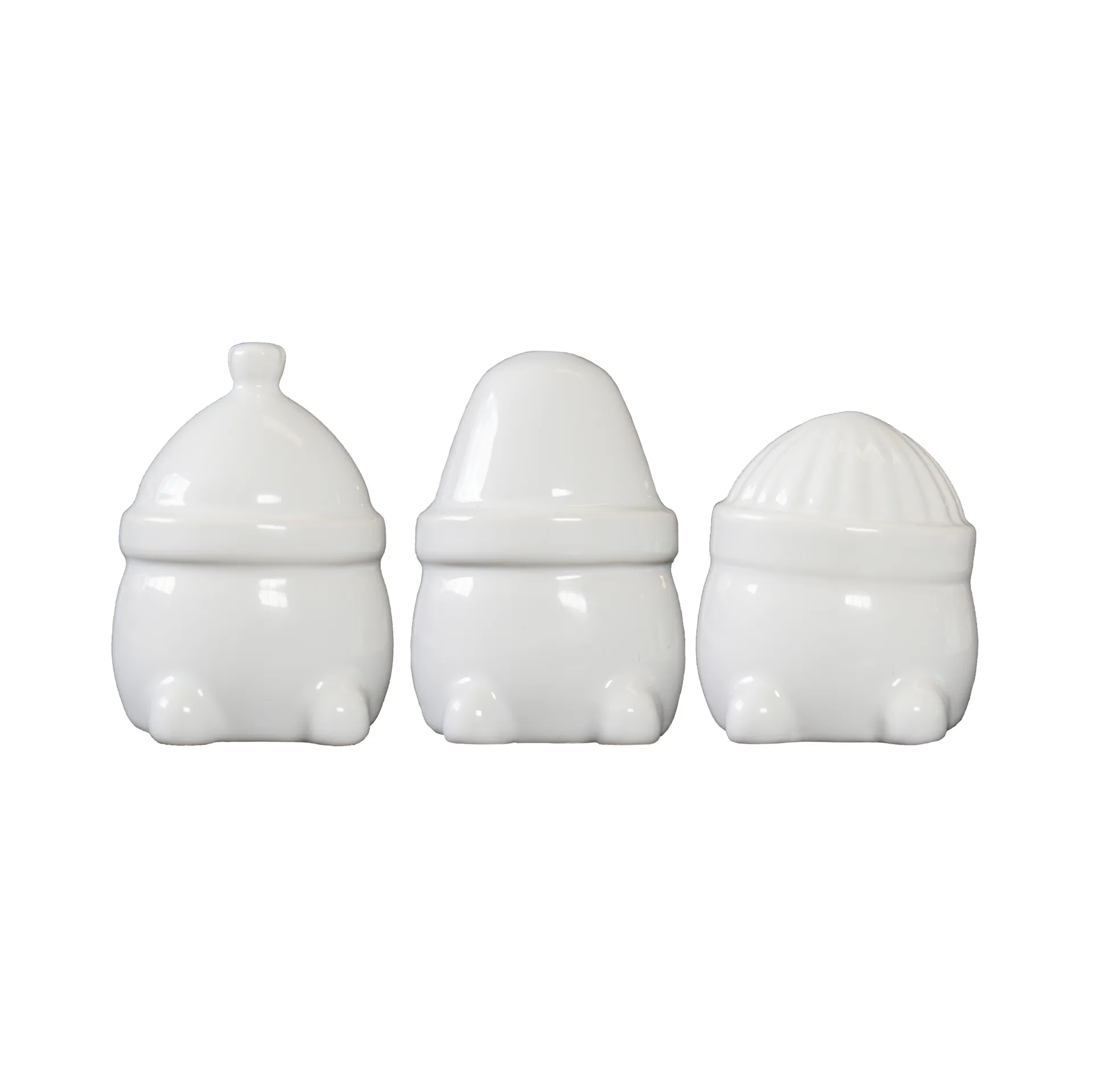 Hipster Triplets -joulukoriste, 3-pakkaus, Shiny white DBKD