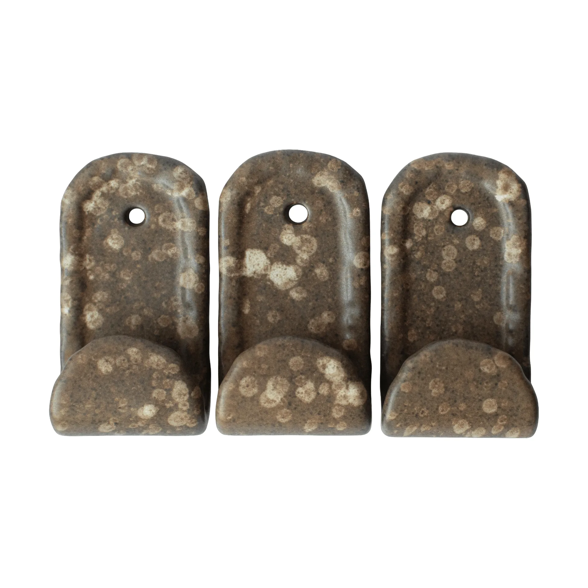 Hook koukut 3-pack, Brown dot DBKD