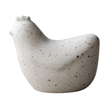 Mini hens 8 cm - White dot - DBKD