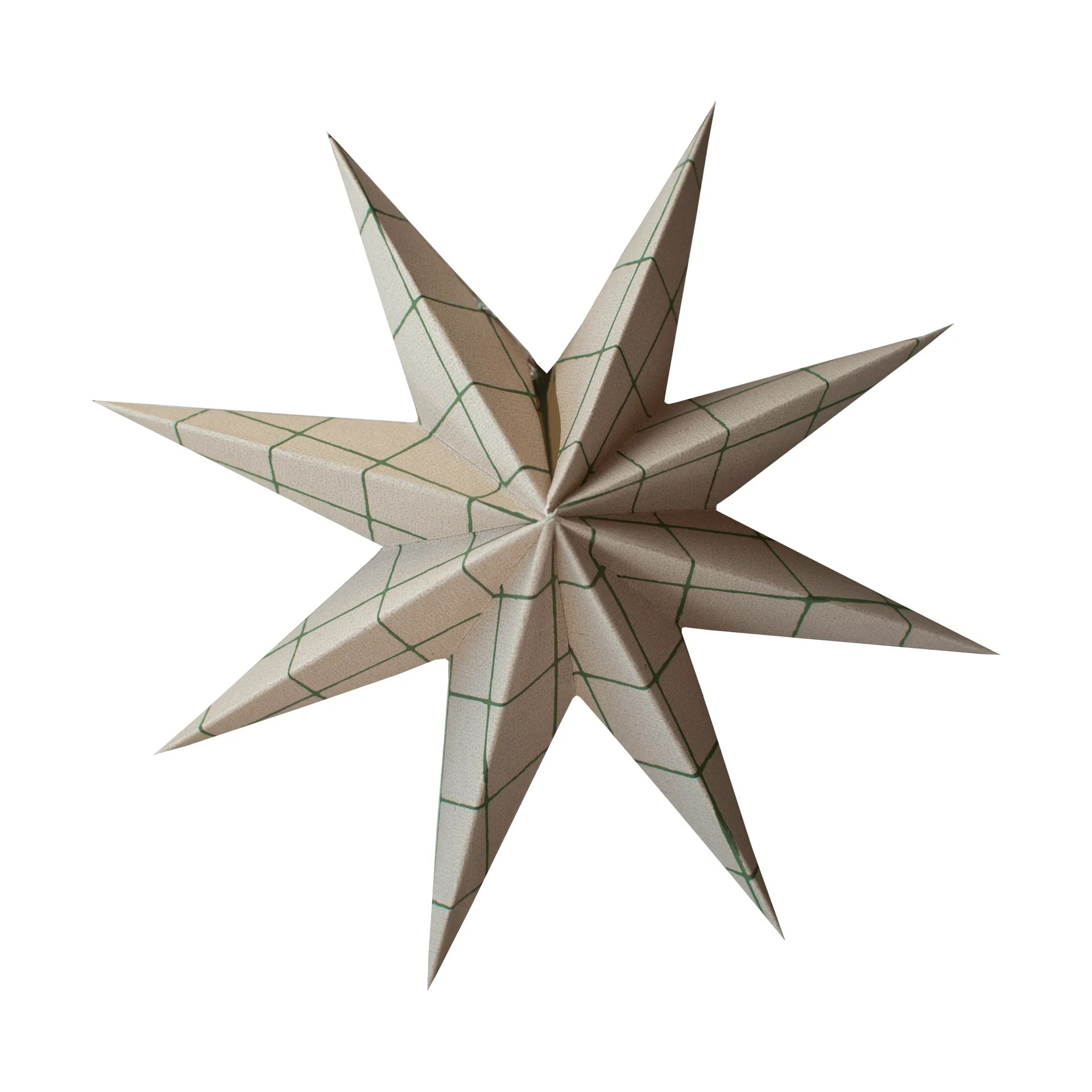 Paper-winter tähti koriste-riipus, Square sand, medium, Ø14 cm DBKD