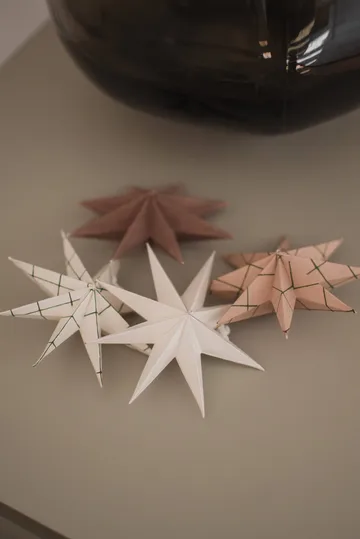 Paper-winter tähti koriste-riipus - Square sand, pieni, Ø9 cm - DBKD