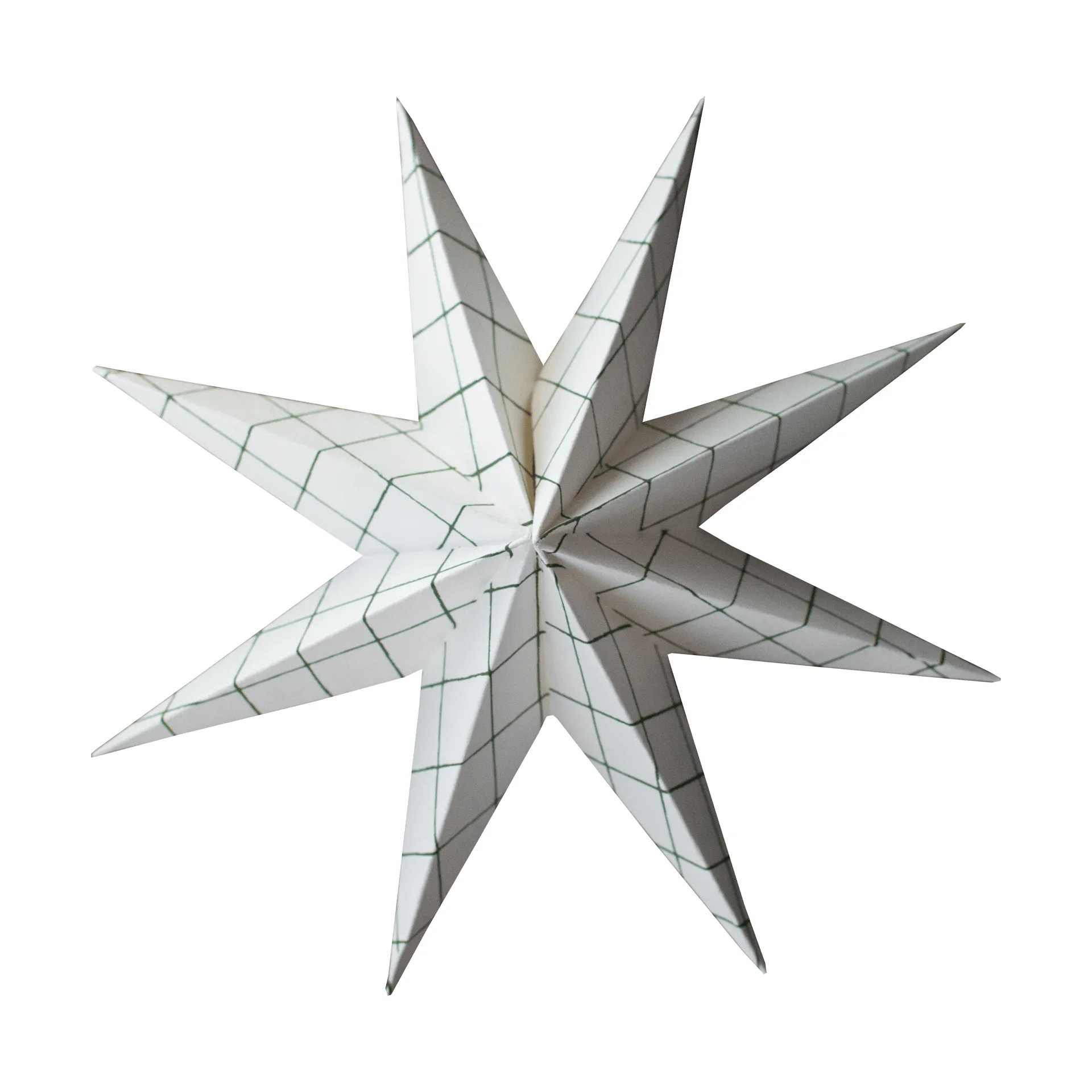 Paper-winter tähti koriste-riipus, Square white, large, Ø19 cm DBKD