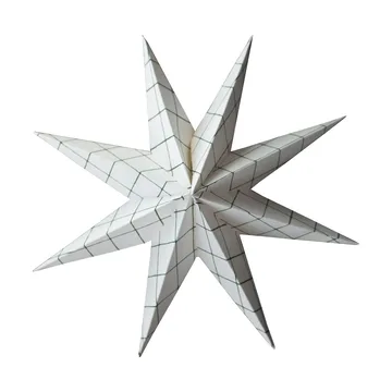 Paper-winter tähti koriste-riipus - Square white, large, Ø19 cm - DBKD