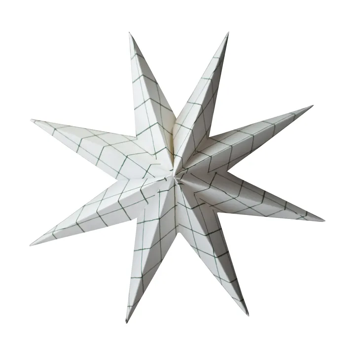 Paper-winter tähti koriste-riipus - Square white, large, Ø19 cm - DBKD