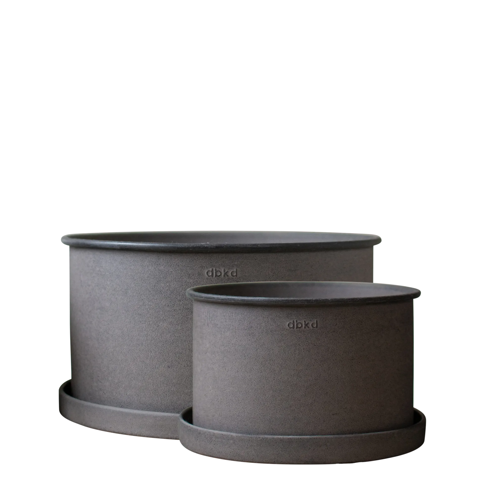 Plant ruukku aluslautasella 2 kpl, Ruskea DBKD