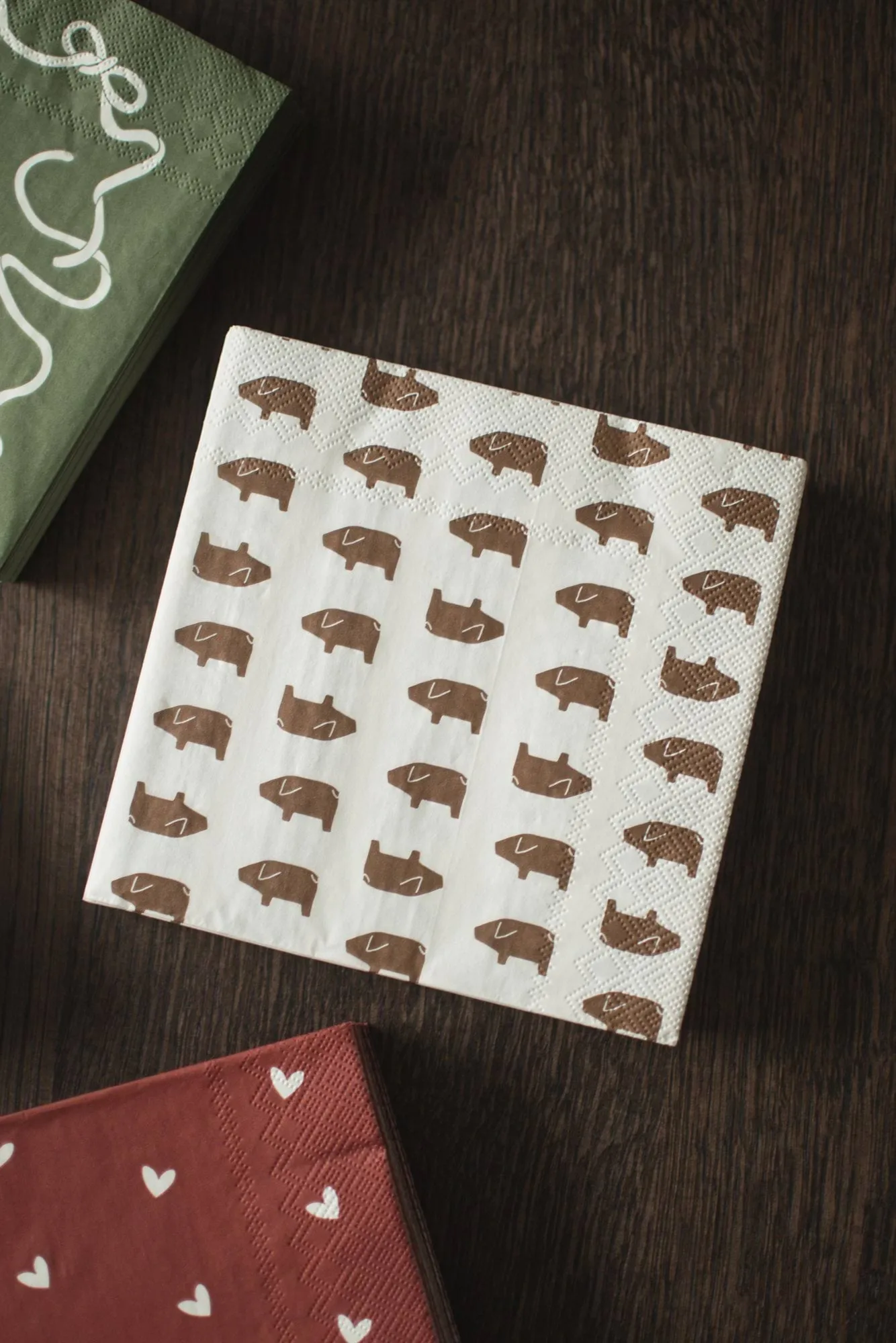 Ruotsalainen pig-paperipyyhe 33x33 cm 20-pack, Ruskea DBKD