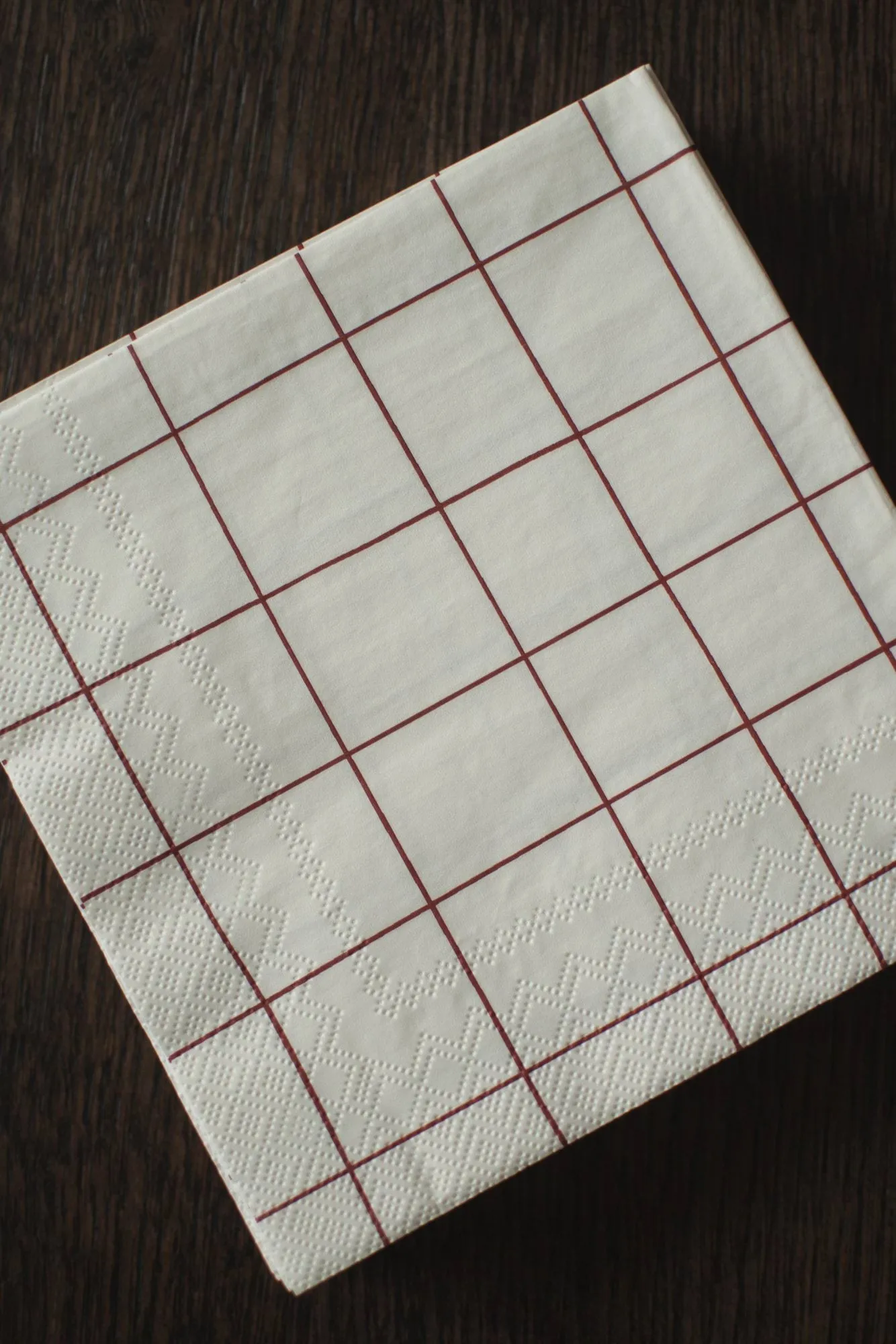 Square paperiservietti 33x33 cm 20-pakkaus, Tummanpunainen DBKD