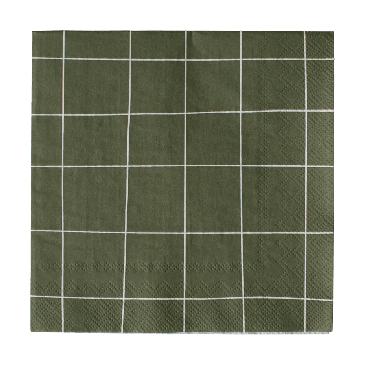Square paperiservietti 33x33 cm 20-pakkaus - Vihreä - DBKD
