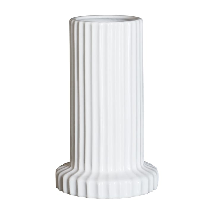 Stripe maljakko 18 cm, Shiny white DBKD