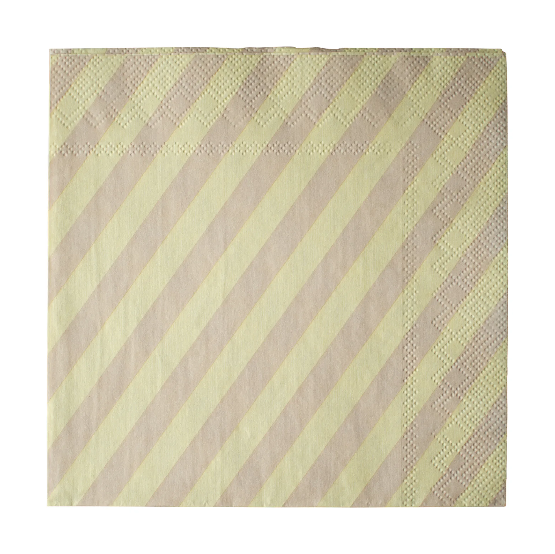 Stripe paperiservietti 33x33 cm 20 kpl, Keltainen DBKD