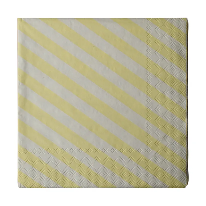 Stripe paperiservietti 33x33 cm 20 kpl - Kreemi - DBKD