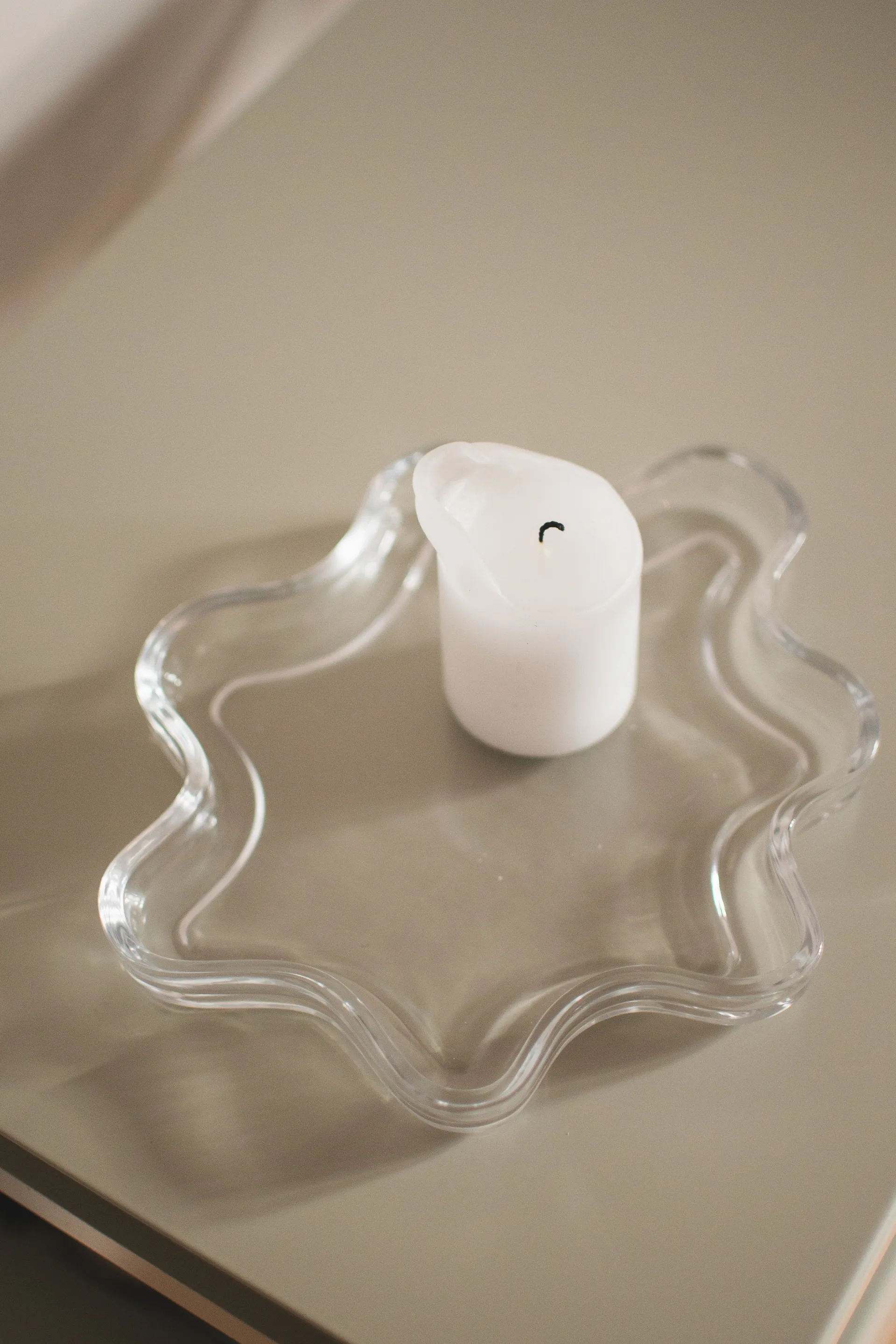 Suodatinkoristealusta, Kirkas, Ø22×2 cm DBKD