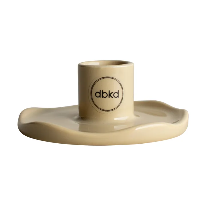 Wave kynttilänjalka - Kiiltävä keltainen - DBKD