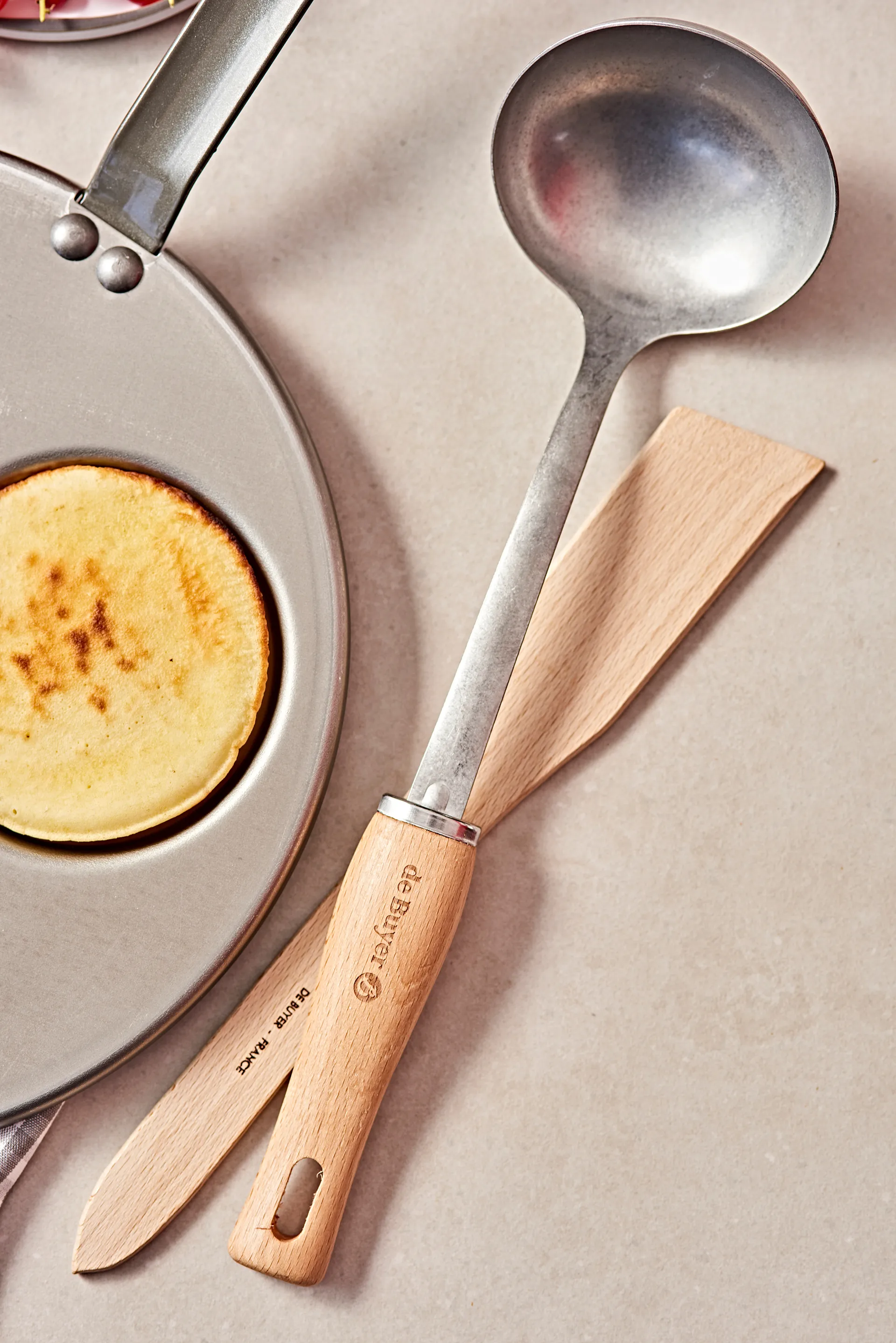 De Buyer B Bois puukahvainen soppakauha, Ruostumaton teräs De Buyer