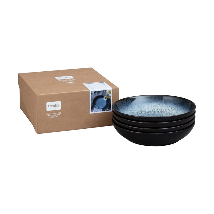 Halo pastakulho 22 cm, 4-pakkaus, Sininen-harmaa-musta Denby