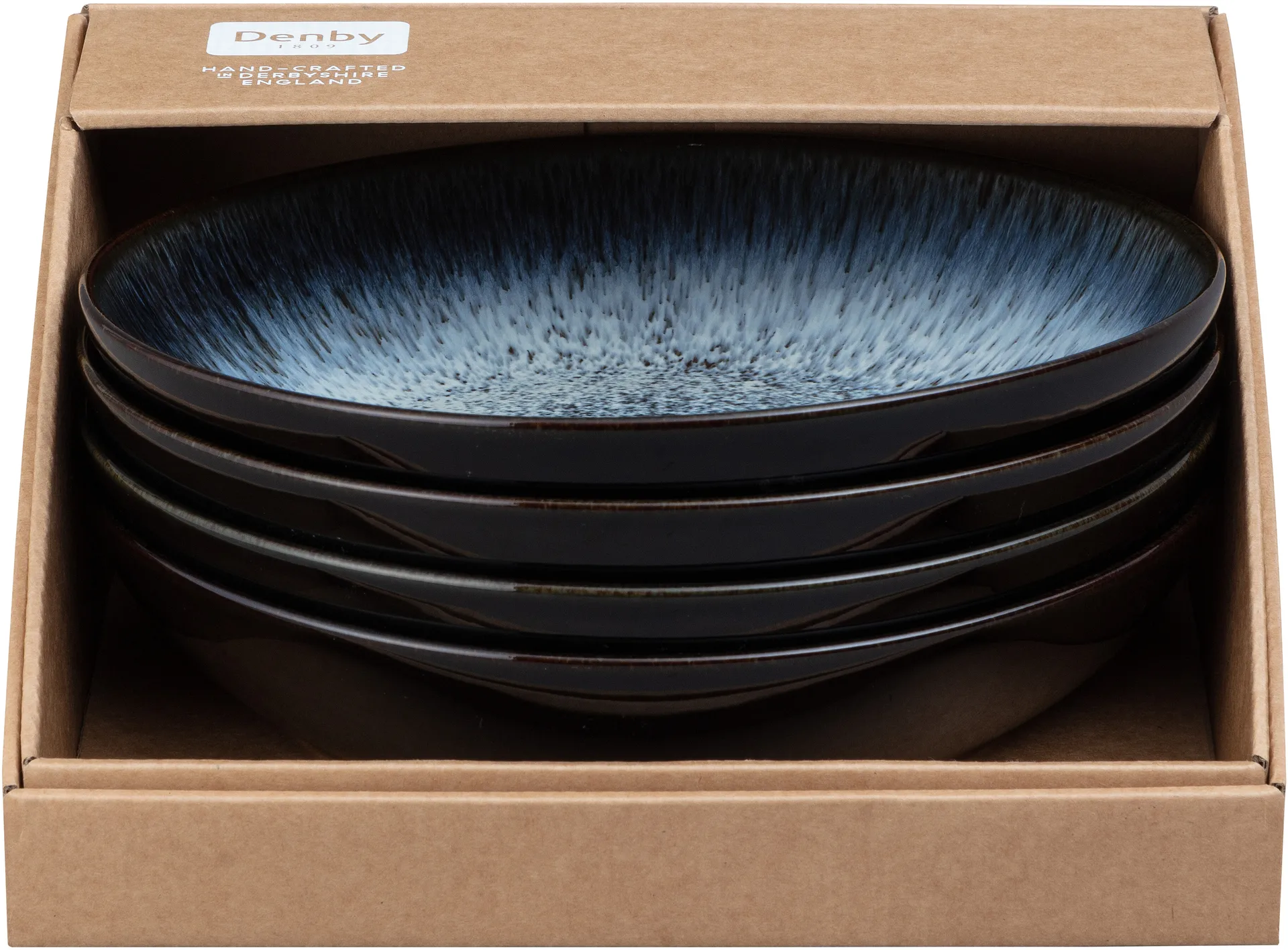 Halo pastakulho 22 cm, 4-pakkaus, Sininen-harmaa-musta Denby