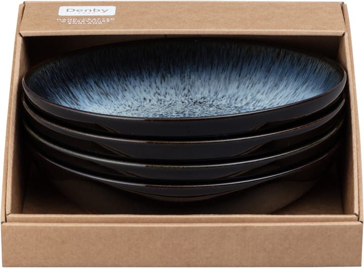 Halo pastakulho 22 cm, 4-pakkaus, Sininen-harmaa-musta Denby