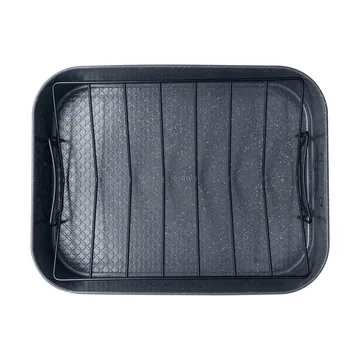 Quantanium Finish uunivuoka - Harmaa, ritilällä, 41,6x31,8 cm - Denby