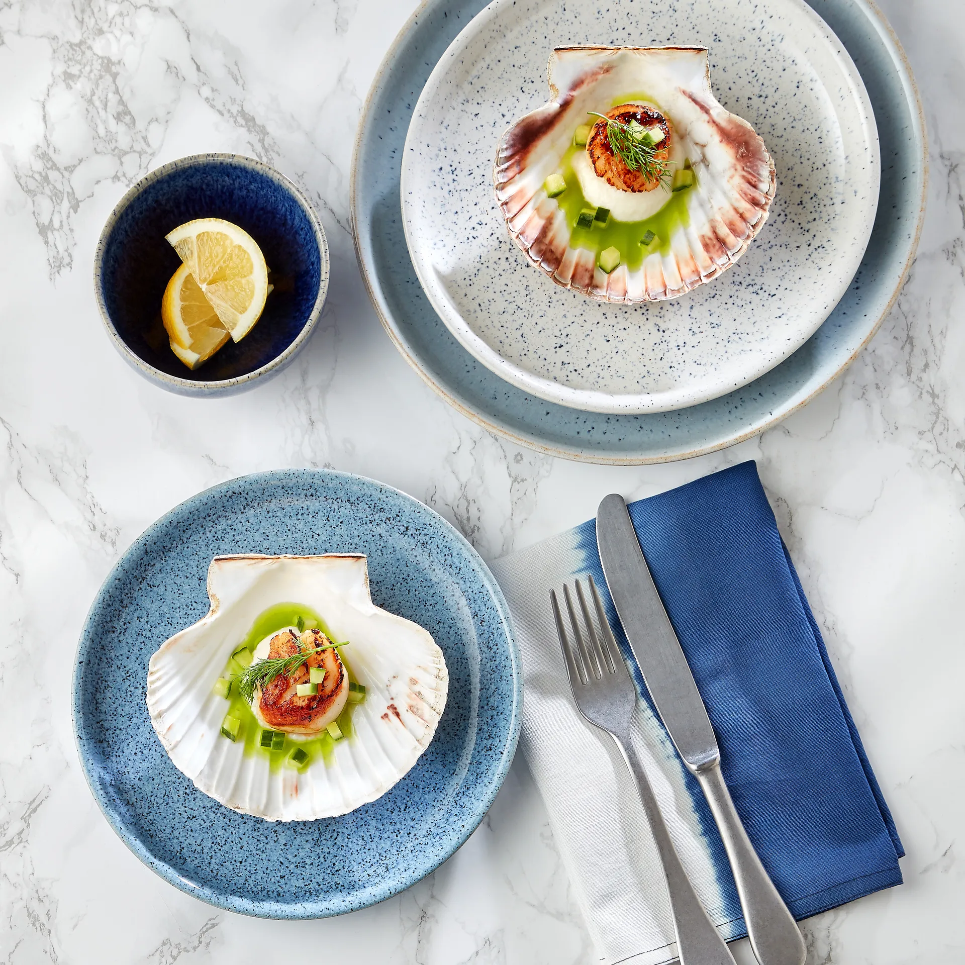 Studio Blue -lautanen, 17 cm, Flint Denby