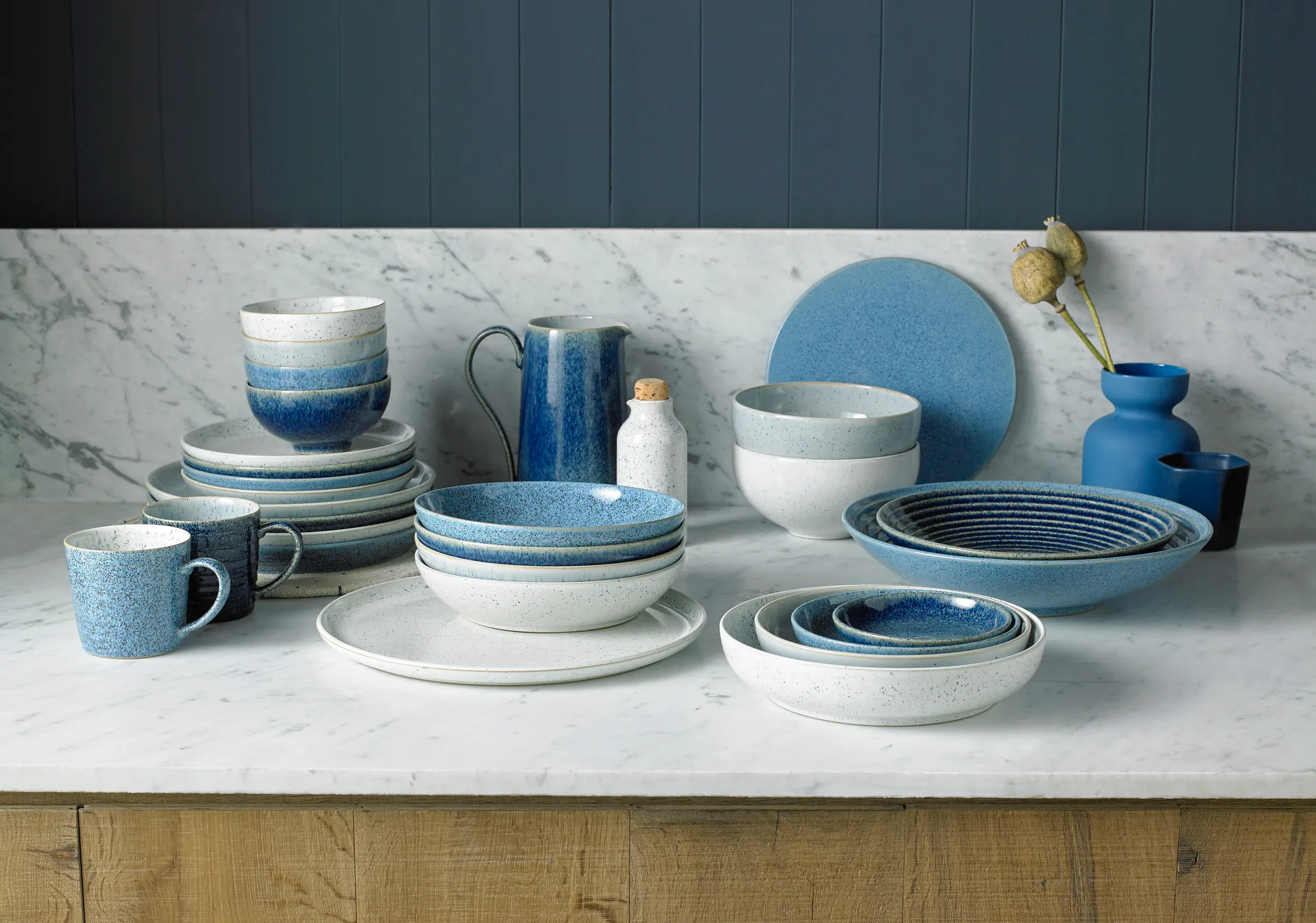 Studio Blue -riisikulho, 13 cm, Flint Denby