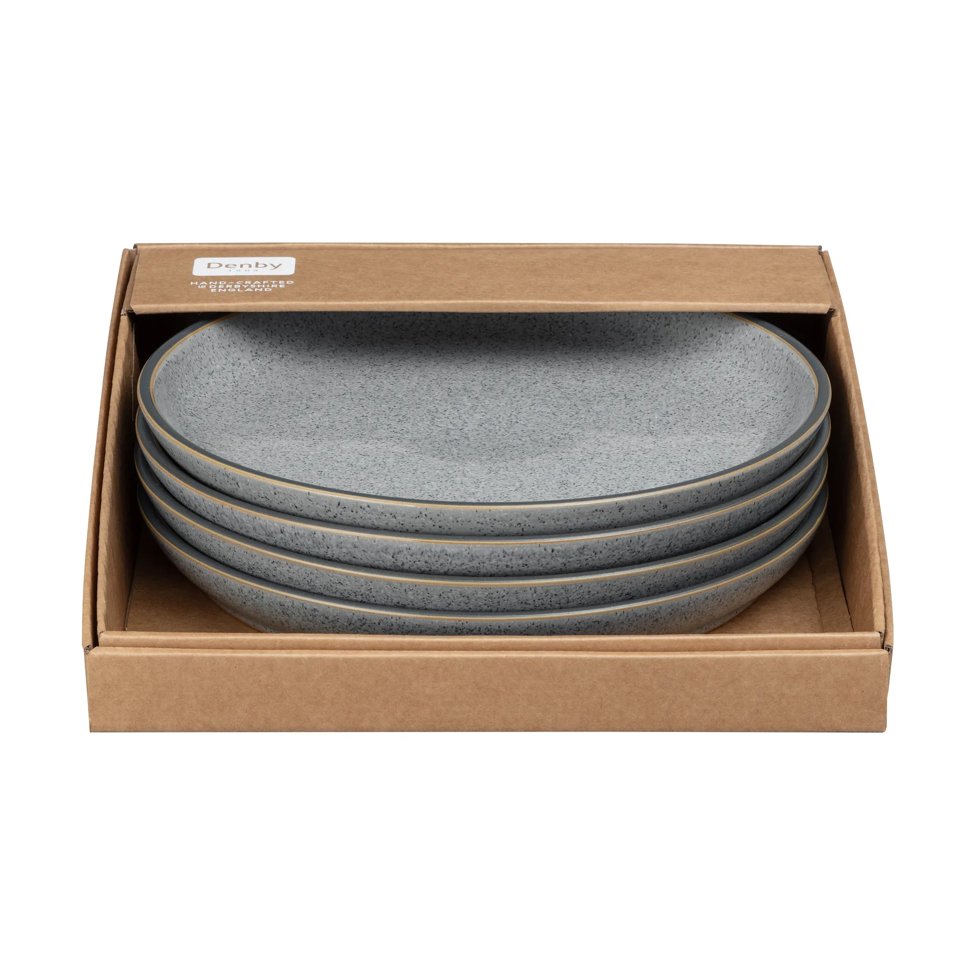 Studio Grey coupe -lautanen 26 cm, 4-pakkaus, Graniitti Denby