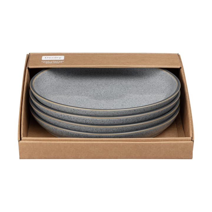 Studio Grey coupe -lautanen 26 cm, 4-pakkaus, Graniitti Denby