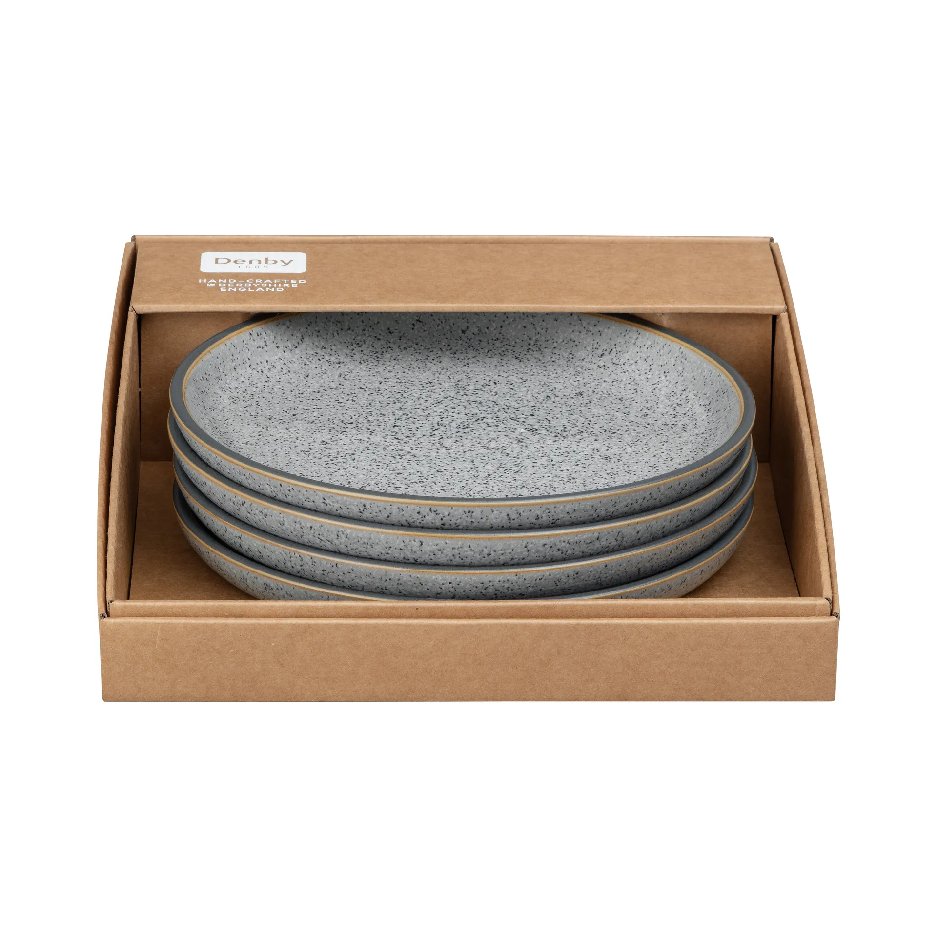 Studio Grey lautanen 21 cm, 4-pakkaus, Graniitti Denby