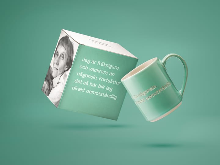 Astrid Lindgren muki, olen pisamaisempi, vihreä-ruotsiksi Design House Stockholm
