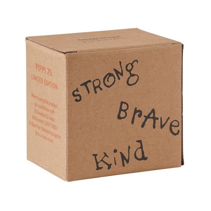 Astrid Lindgren Pippi -juhlamuki 20 cl, Strong Kind Brave Design House Stockholm