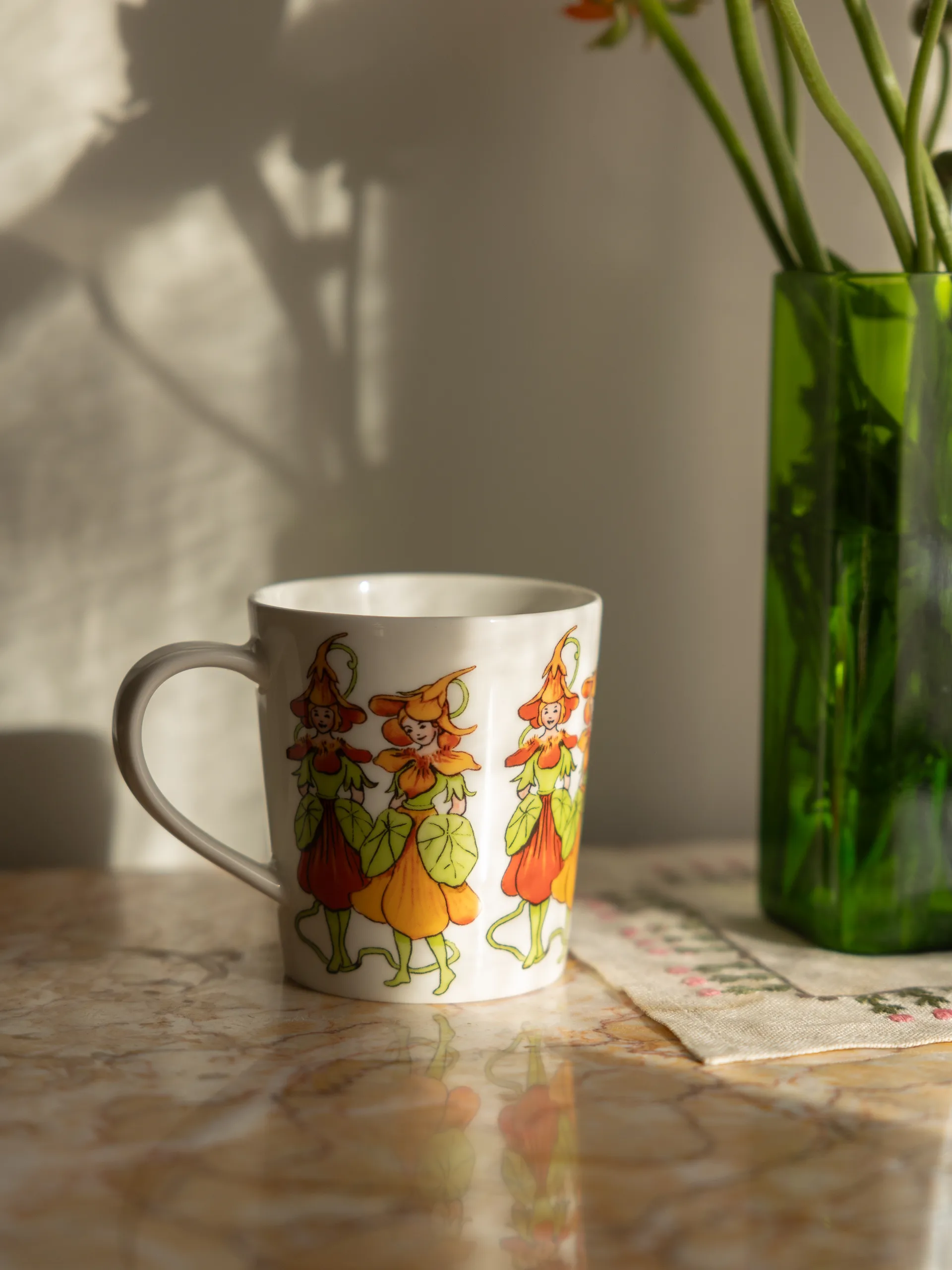 Nasturtium muki kahvalla 40 cl, White Design House Stockholm