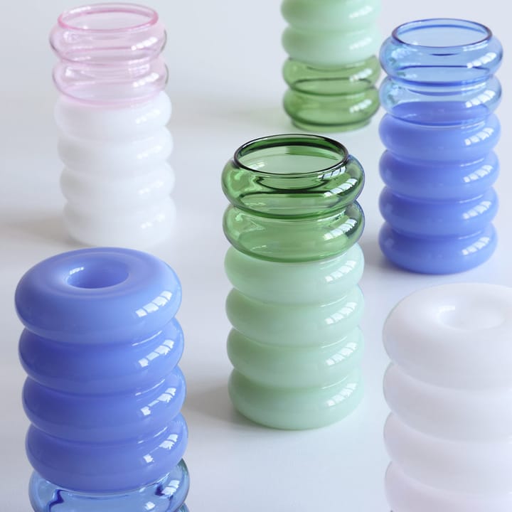 Bubble 2-in-1 vaasi ja kynttilänjalka 13,5 cm, Blue Design Letters