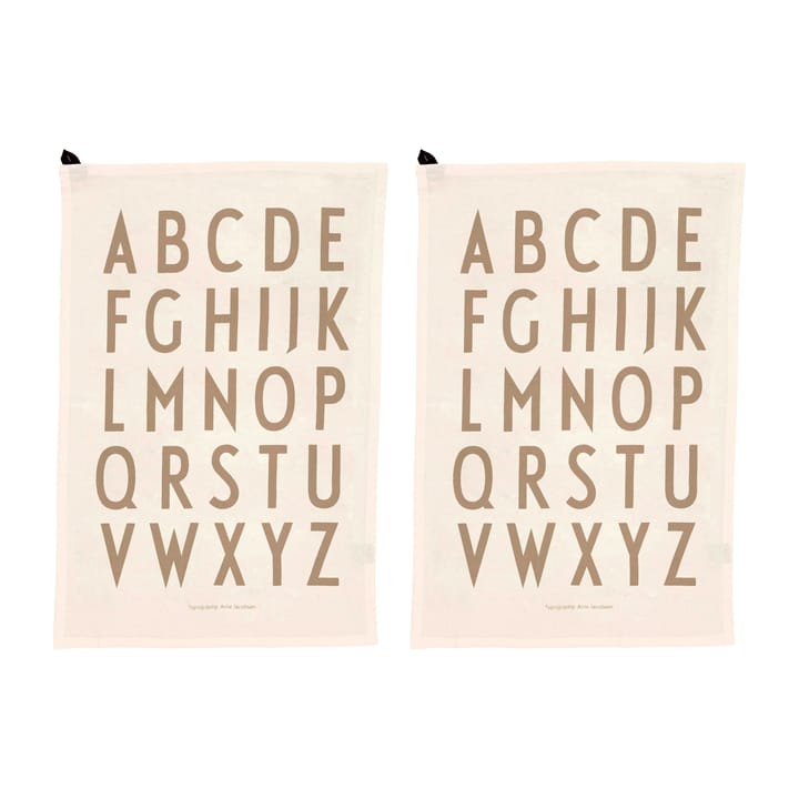 Design Letters keittiöpyyhe 40 x 60 cm 2-pakkaus, Off white Design Letters