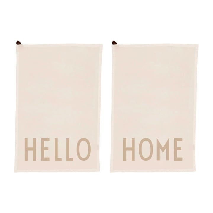 Design Letters keittiöpyyhe suosikki 2 osaa, Hello-home-off white Design Letters