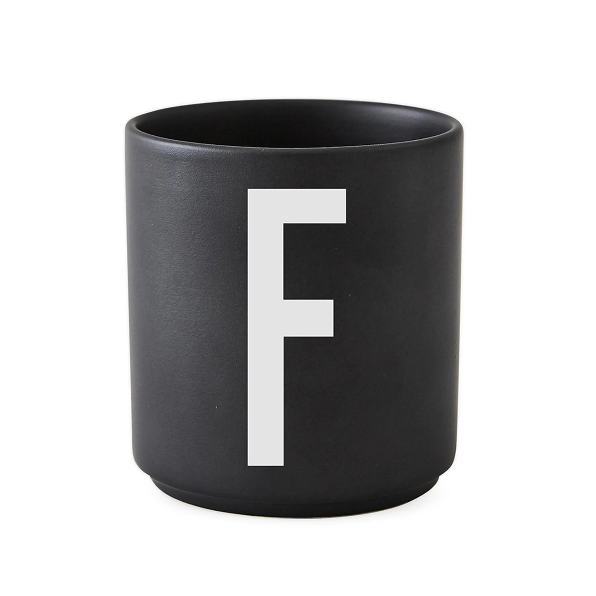 Design Letters kuppi musta, F Design Letters