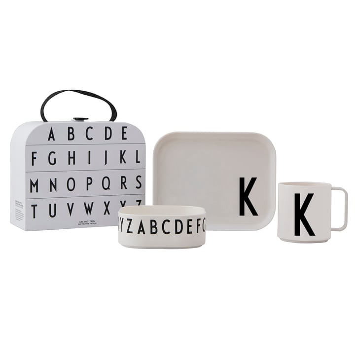 Design Letters lasten tarjoilusetti, K Design Letters