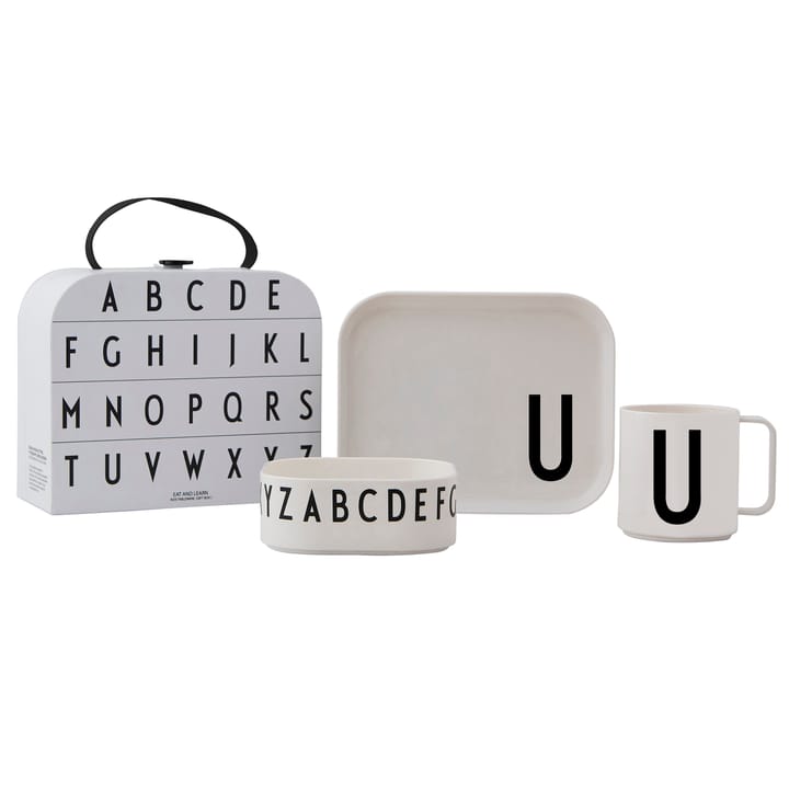 Design Letters lasten tarjoilusetti, U Design Letters