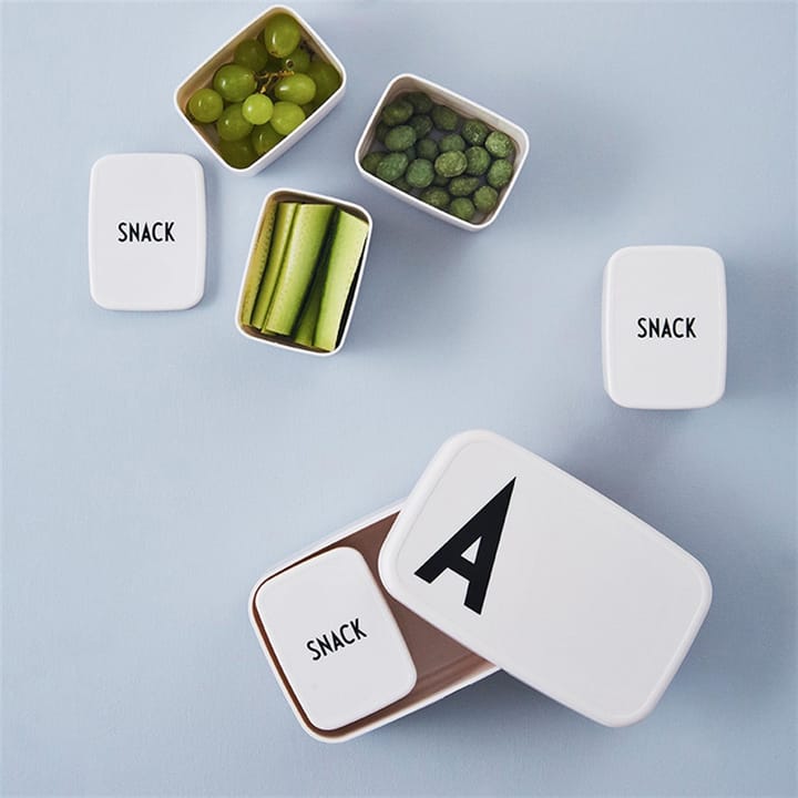 Design Letters snack box lounaslaatikolle, valkoinen Design Letters