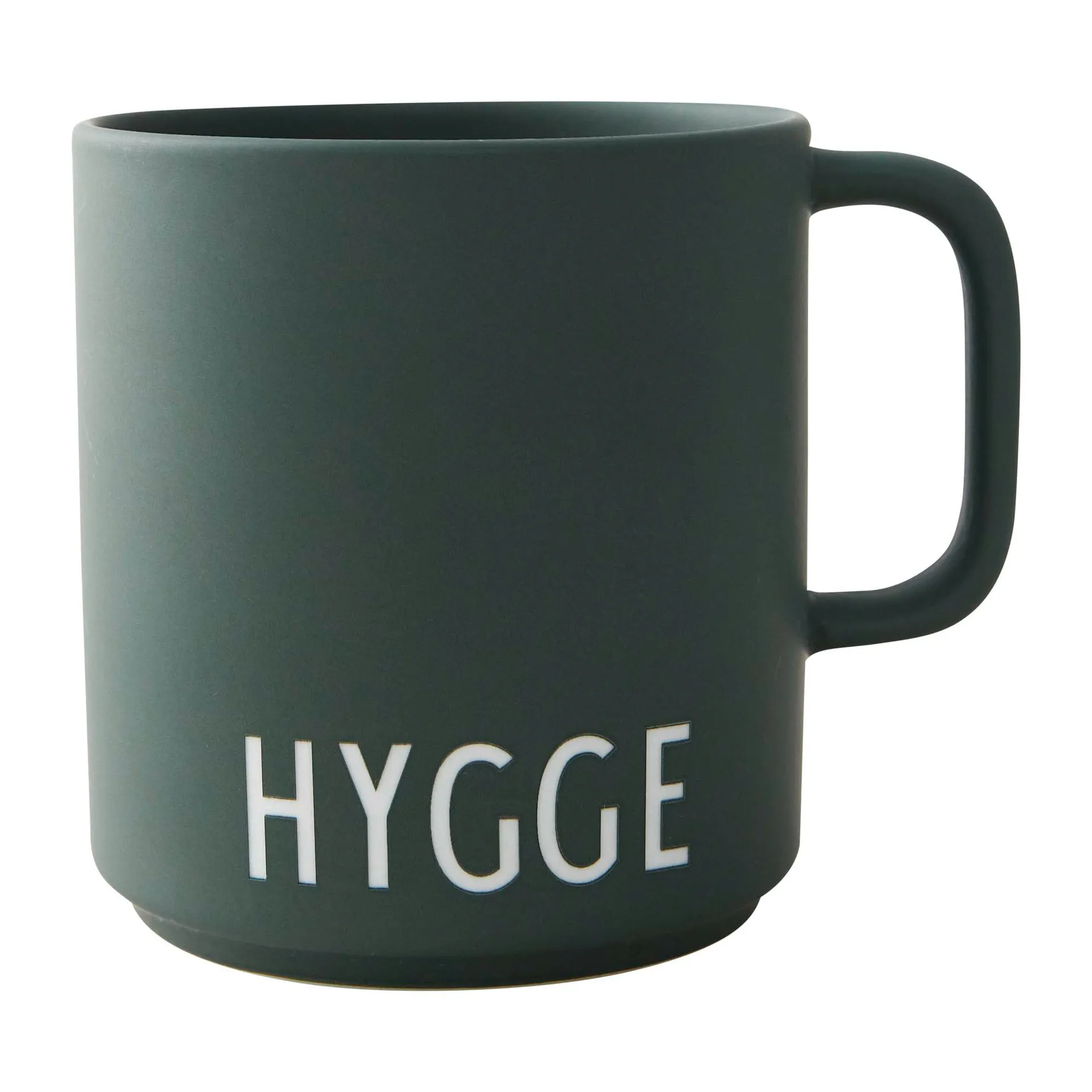 Design Letters -suosikkikuppi kahvalla 25 cl, Hygge-dark green Design Letters