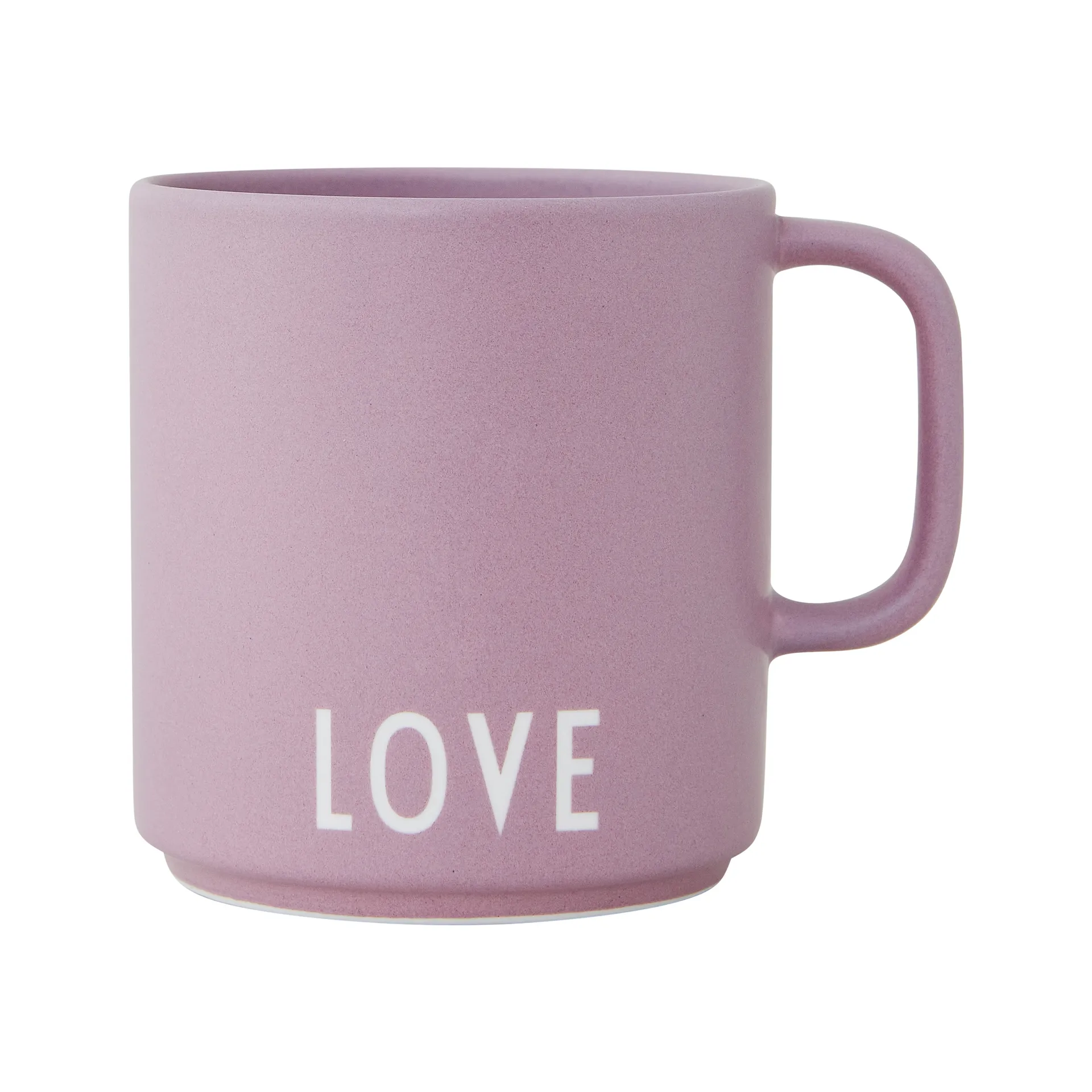 Design Letters -suosikkikuppi kahvalla 25 cl, Love-lavender Design Letters