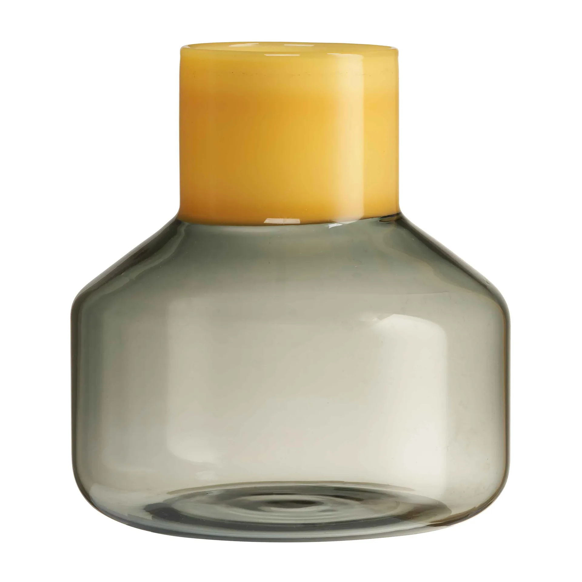 Generous maljakko medium Ø 13 cm, Milky yellow-smoke Design Letters