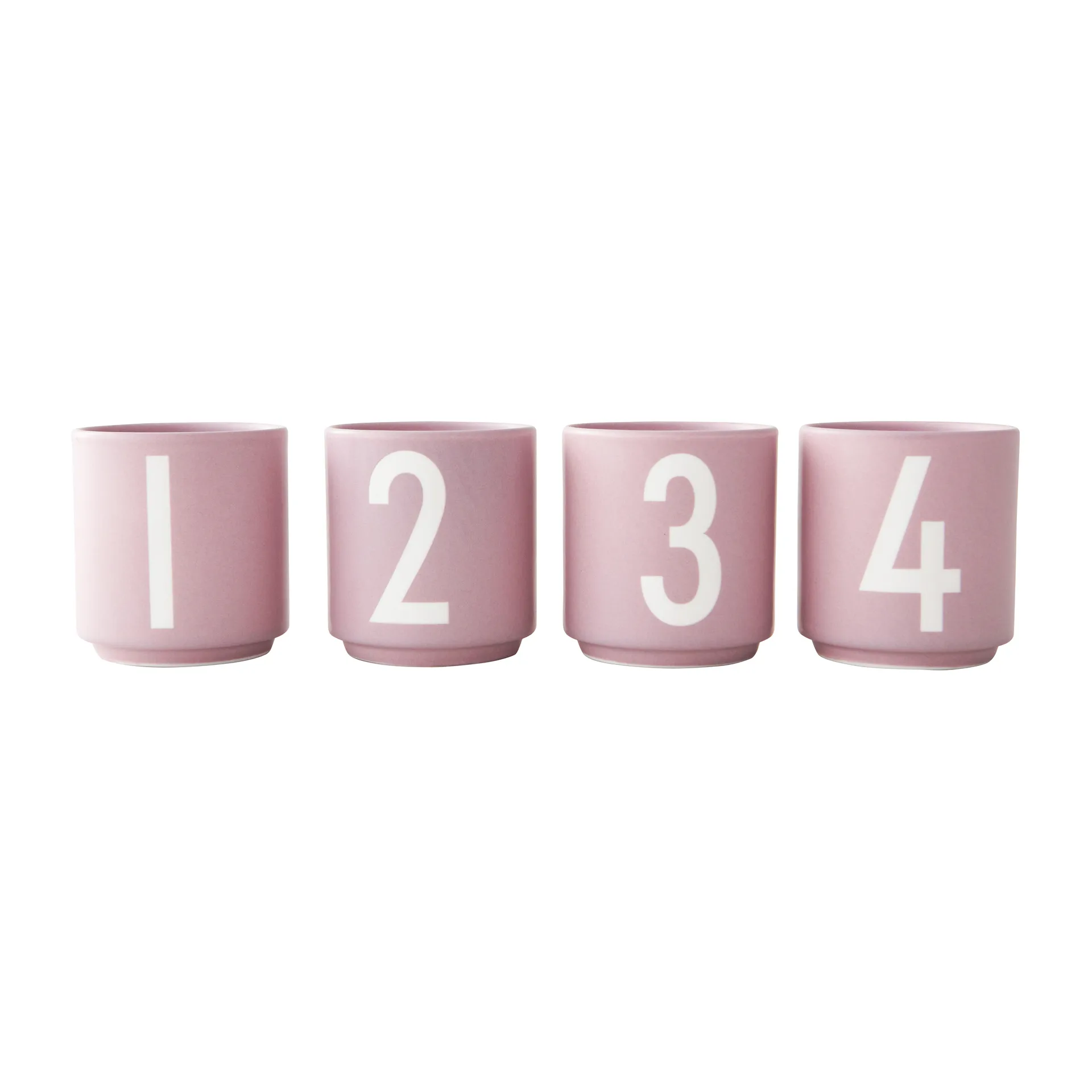 Mini Cups -kuppi 4 kpl setti, Lavender Design Letters